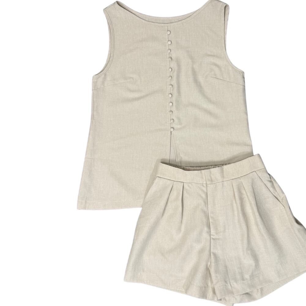 Emory Rose beige Top and shorts for women in size S